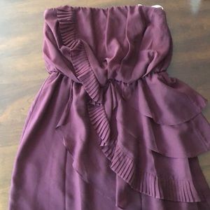 BCBGeneration maroon ruffle dress